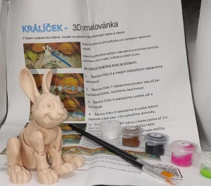 Králík - 3D omalovánka